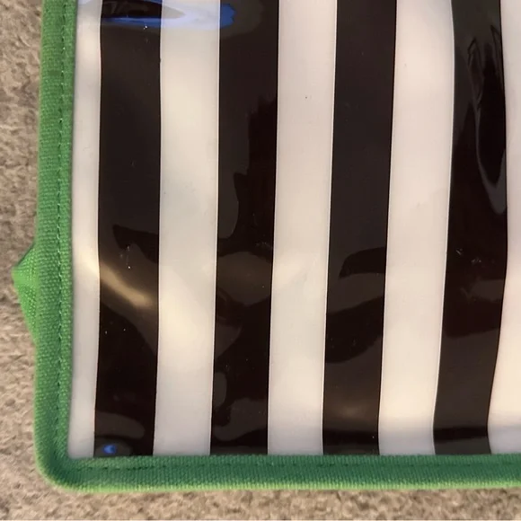 HENRI BENDEL Clear PVC Striped Tote Bag Blue & Green - Picture 11 of 14